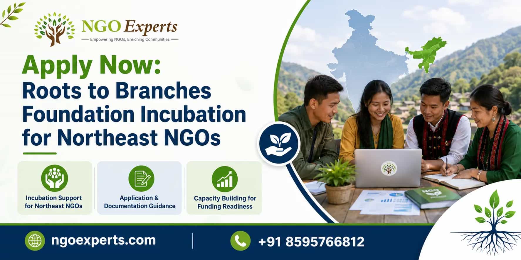Apply Now: Roots to Branches Foundation Incubation for Northeast NGOs