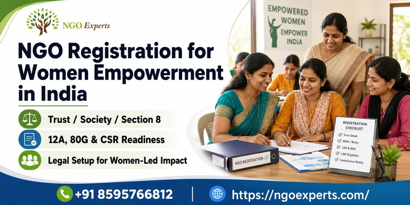 NGO Registration for Women Empowerment in India