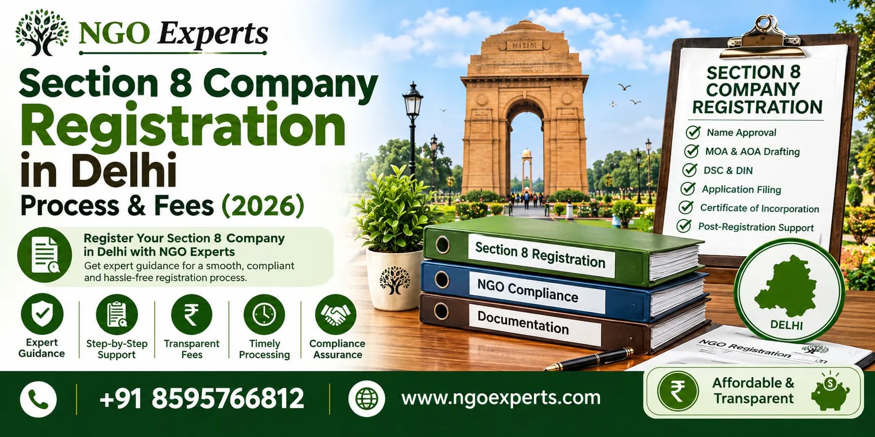 Section 8 Company Registration in Delhi: Process & Fees (2026)